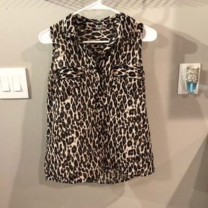 Leopard tank top blouse